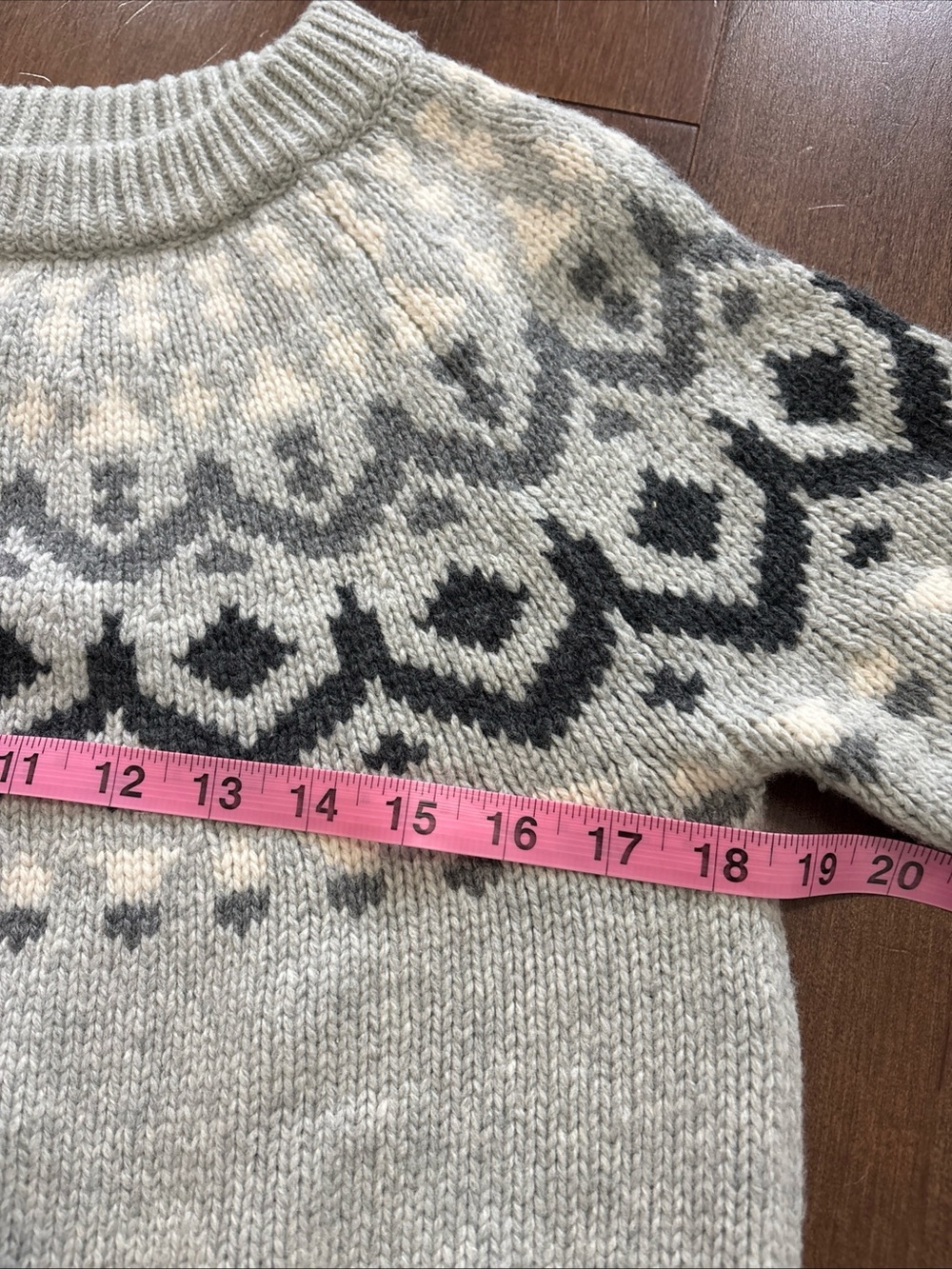 J.Crew Wool-Blend Fair Isle‎ Crew Pullover Sweater Womens S Heather Dusk Multi - Picture 7 of 14